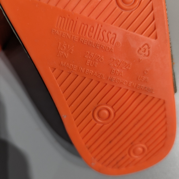 Mini Melissa Monster Sandals - Green and Orange - size 9 usa - Picture 9 of 10